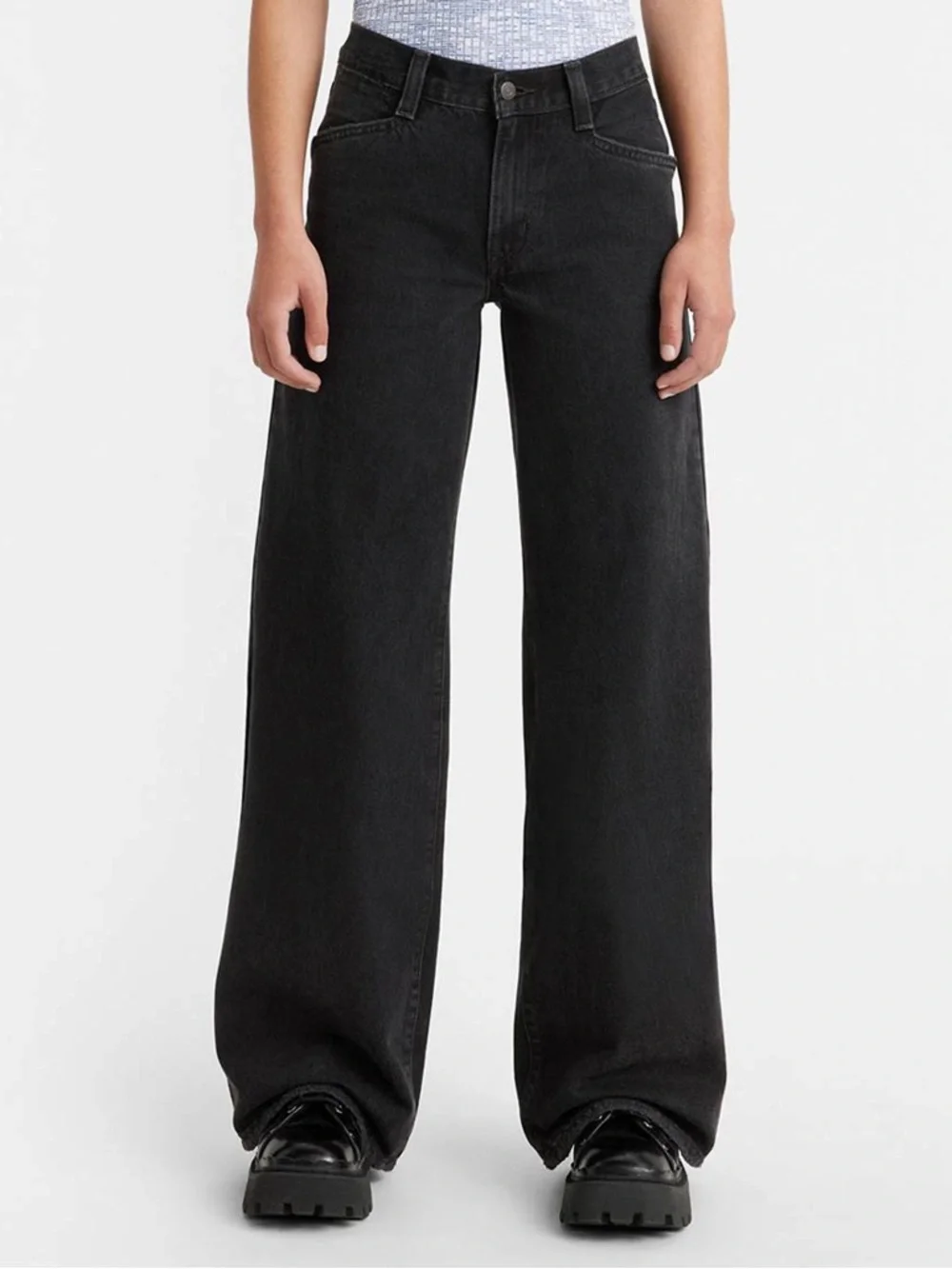 Levi’s ‘94 Baggy Wide Jeans in Dark Grey Size 24 - Picture 4 of 9